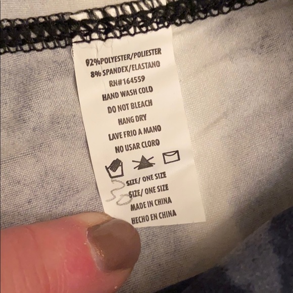 NEW! High Rise Yoga Leggings Tie Dye Black Stripe - Picture 6 of 7